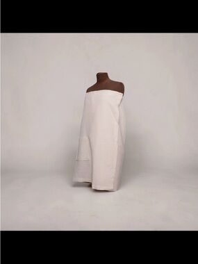 Strapless Textured Cream Cover-Up Dress